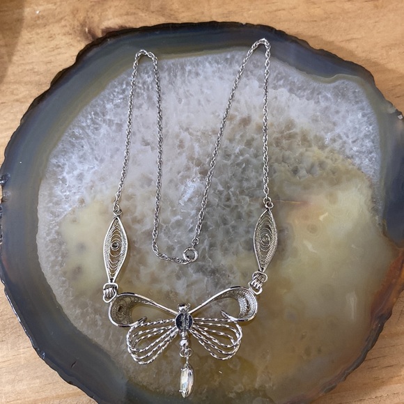 **Sold** Vintage by Espo Flex silver rhinestone dragonfly - Picture 4 of 16